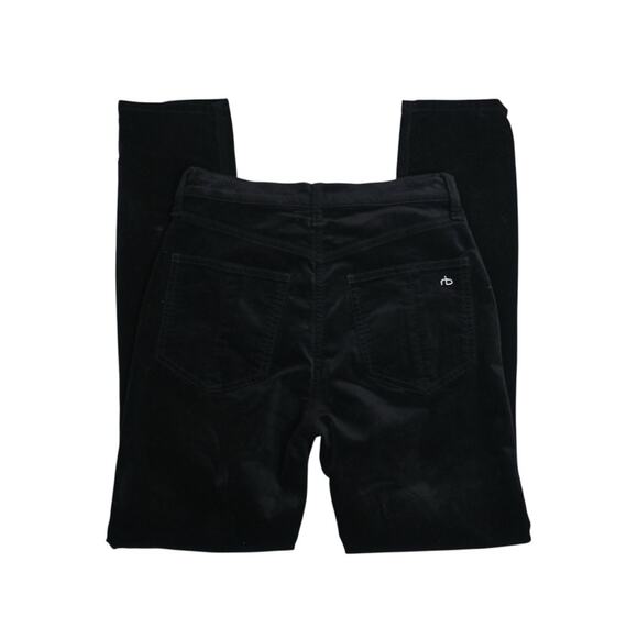 rag & bone Women's 24 Nina Black Velvet Skinny Jean - Picture 7 of 13